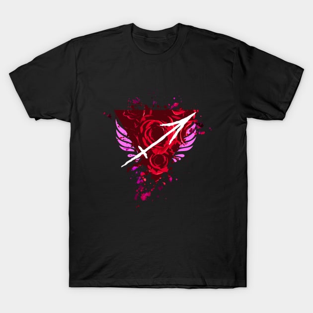 Sagittarius - Red Roses T-Shirt by Scailaret